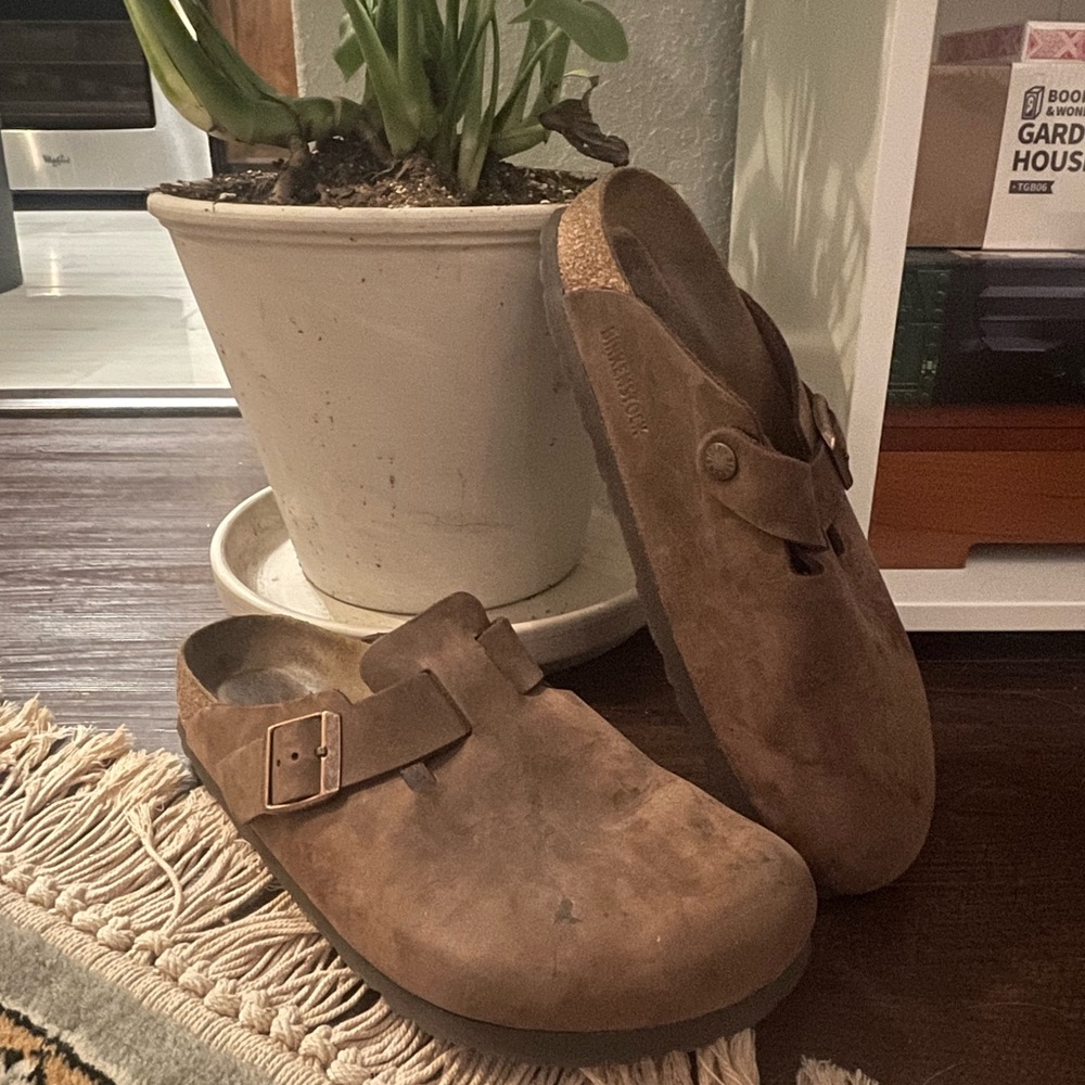 Excellent Condition Birkenstock Boston Oiled Leather in Habana size 41